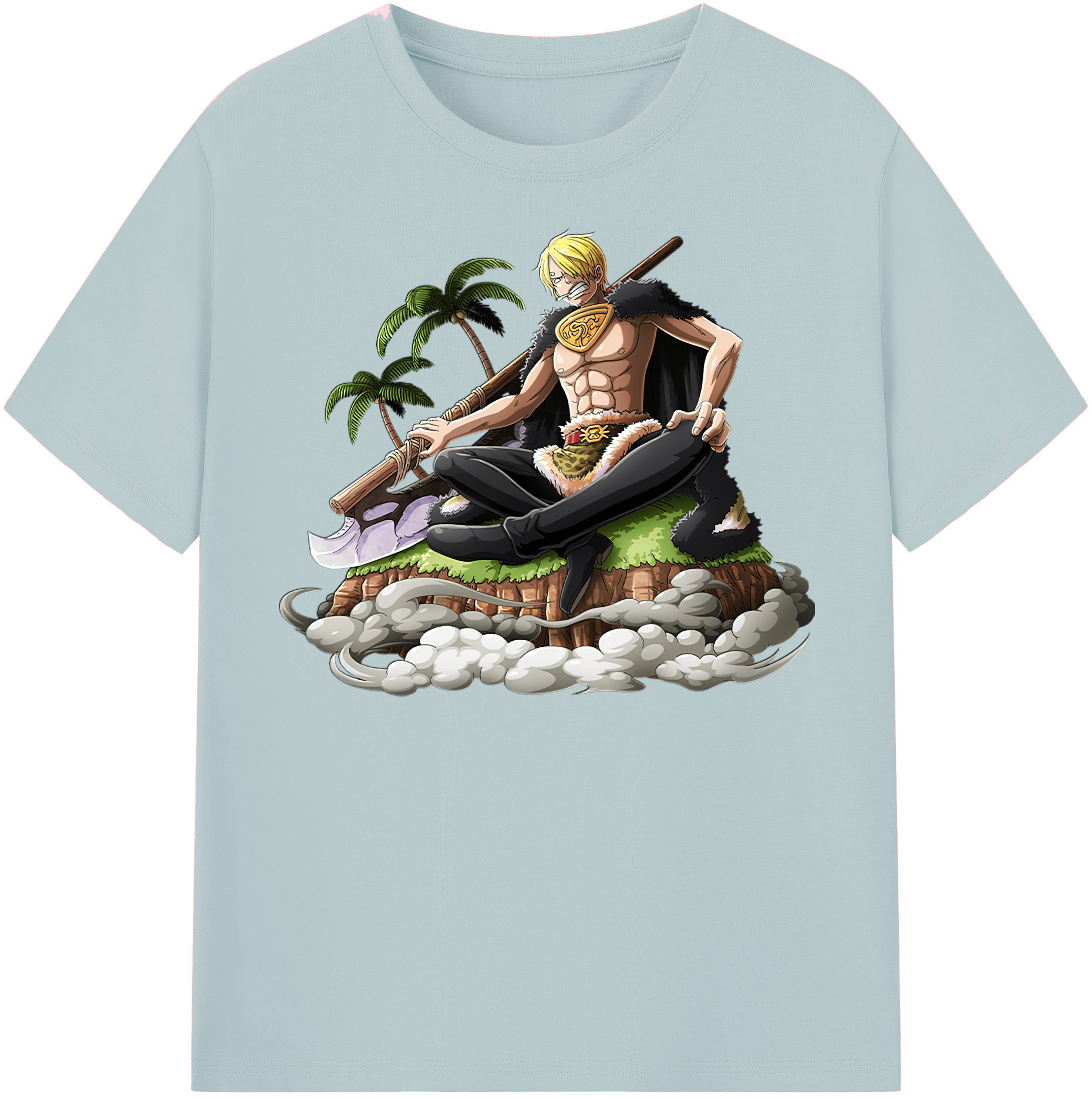 ワンピース サンジ ONE PIECE Sanji 綿100％半袖Tシャツ（フロントプリント）